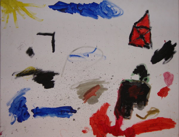 Pepe, 5 Jahre, �l auf Leinwand, 50x40,Haus vom Nikolaus